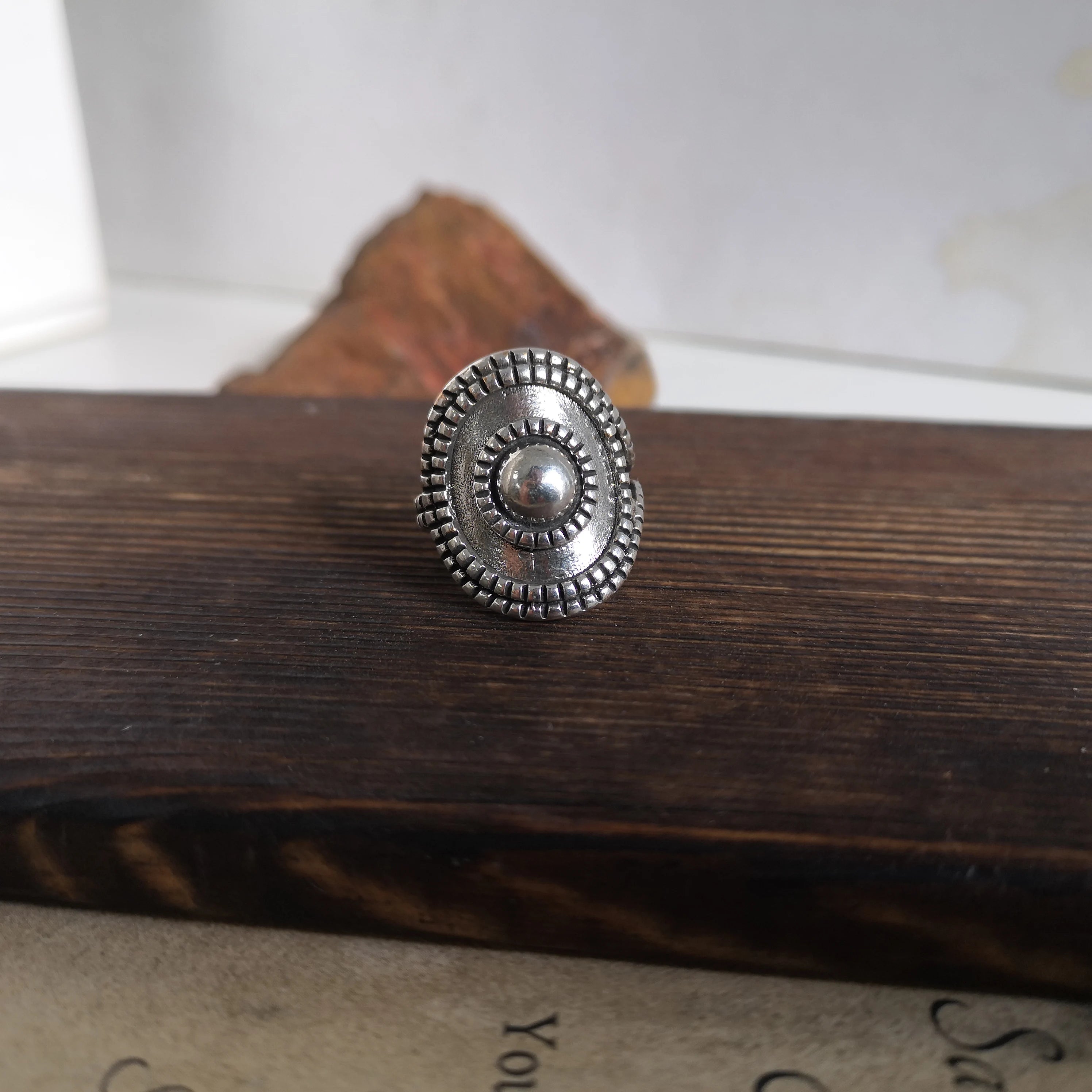 Vintage Silver Color Metal Geometric Irregular Flowers Love Opening Rings for Women Girls Party Travel Punk Jewelry HUANZHI 2021