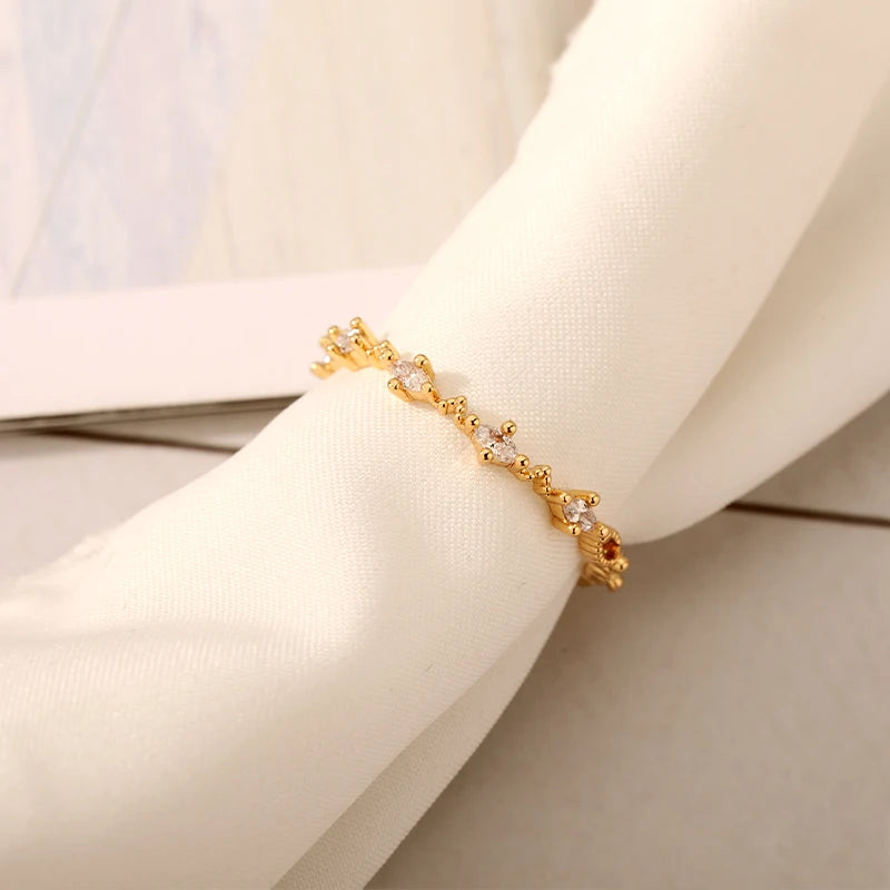 Simple Zircon Rings For Women Charming Couple Wedding Ring Gothic Minimalism Jewelry Accessories Gift Anillos Mujer