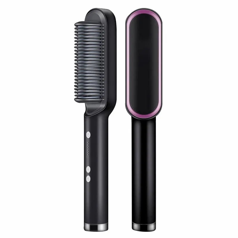 Multi-Functional Haircare Styler Comb Ptc Heating Steam Flat Iron Hair Protection Anti-Static Design Hair Straightener Comb