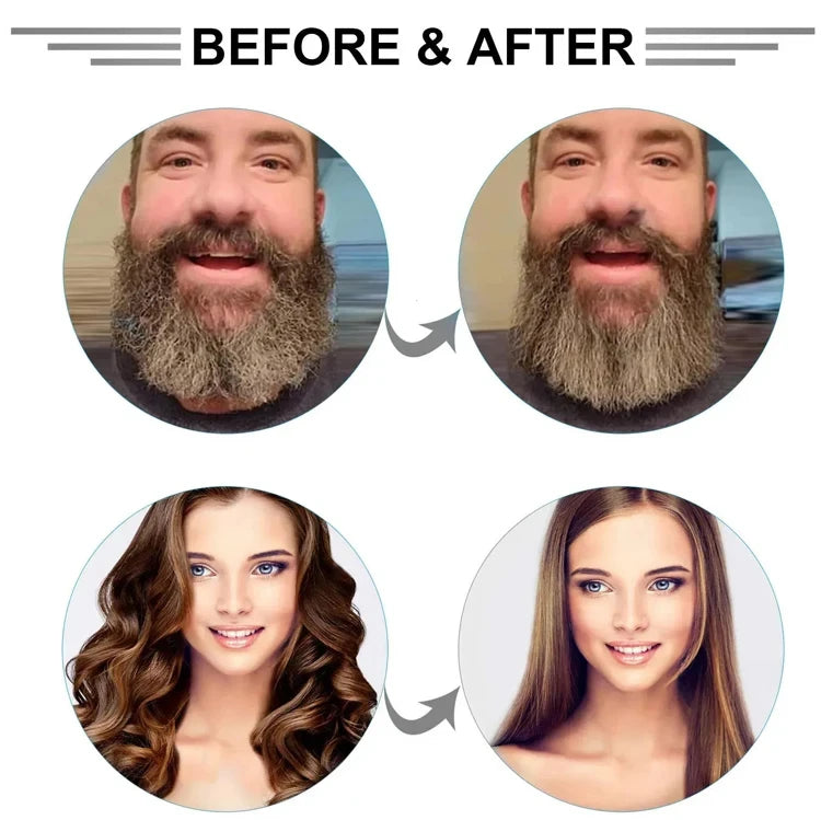 Hair Straightener Brush Comb Electric Hair Brushes Hot Comb Straightener For Hair Anti-scalding Ceramic Beard Straightener Brush